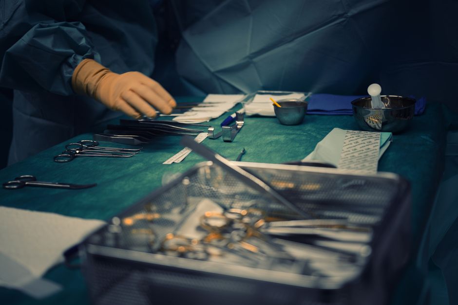Total knee replacement surgery in Korean operating room